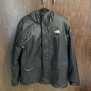 North Face 3-in-1 Black Jacket, Grey Zip-Up Fleece Sweater, Men's XL